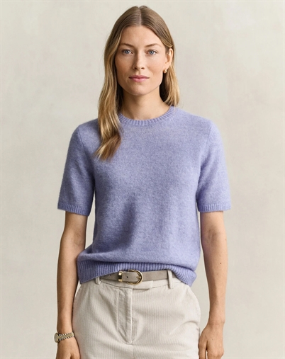 Gant - Alpaca Blend Kortærmet Strik - Misty Lavender